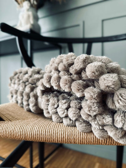 Plaid fleece Beige - SUPER SOFT - VIAMAJA.DK