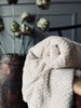 Plaid i Luxus fleece - Creme