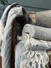 Plaid vævet med kork – Nature grey mix
