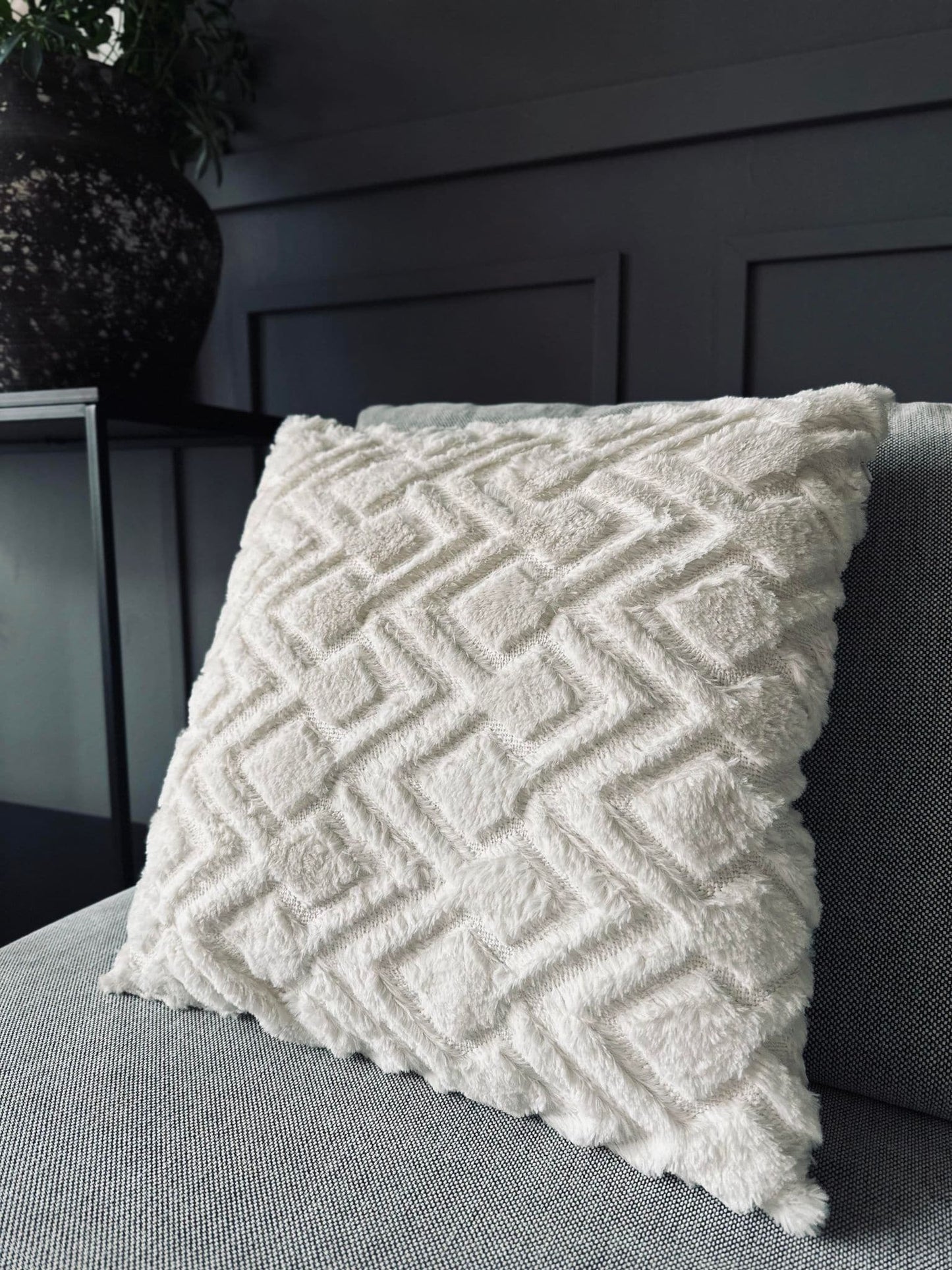Pude ink fyld - 45x45cm Lys ZigZag - VIAMAJA.DK