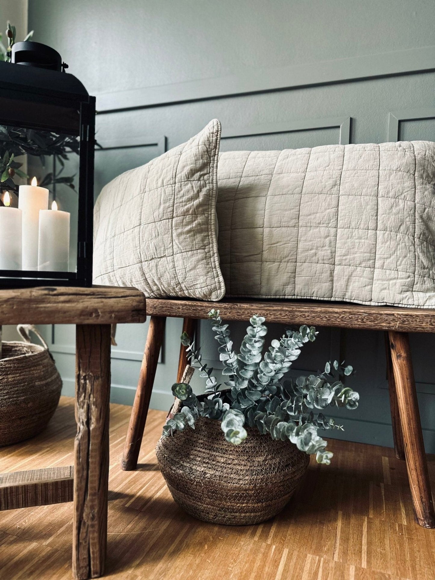 Pudestykke STONE-WASHED Quilt – Nature 60×90 - VIAMAJA.DK