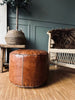 Puff med glat top - Cognac