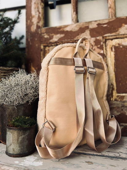 Rygsæk - Beige plys - VIAMAJA.DK