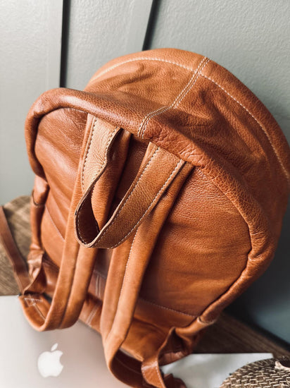 Rygsæk Cognac leather - VIAMAJA.DK