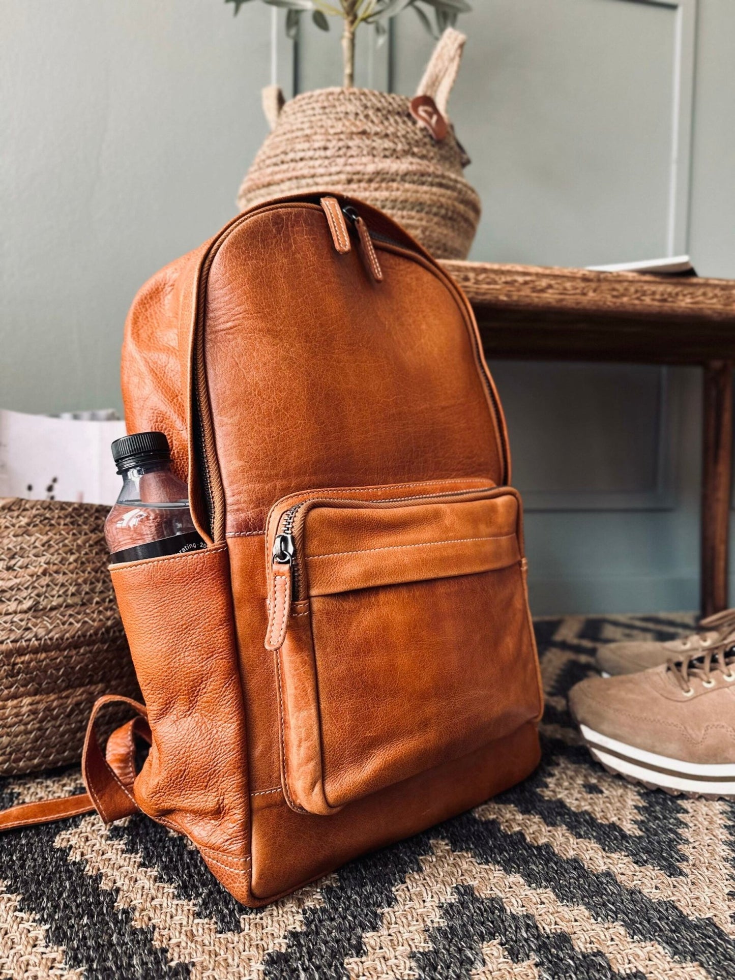Rygsæk Cognac leather - VIAMAJA.DK