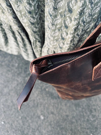 Shopper ALMA – Dark Urban bøffellæder - VIAMAJA.DK