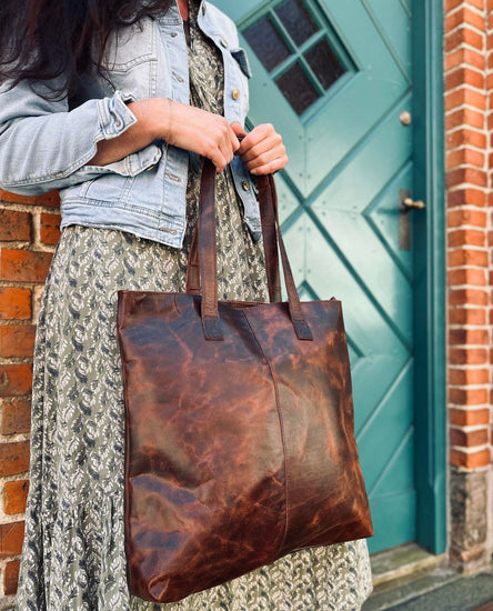 Shopper ALMA – Dark Urban bøffellæder - VIAMAJA.DK