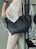 Shopper Aura – Soft black leather