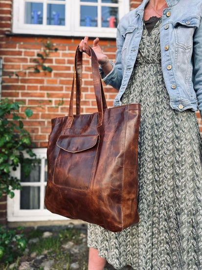 Shopper BIG BUFFALO – Dark urban bøffellæder - VIAMAJA.DK