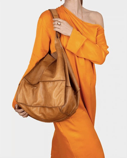 Shopper BIG LOMA - Cognac - VIAMAJA.DK