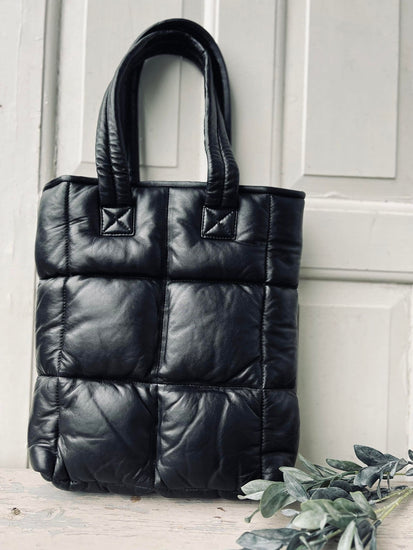 Shopper - BLACK MUST i blød lammeskind - VIAMAJA.DK