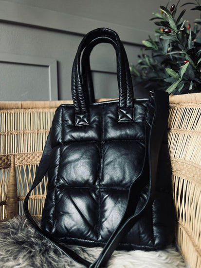 Shopper - BLACK MUST i blød lammeskind - VIAMAJA.DK