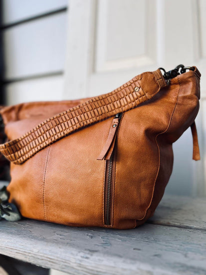 Shopper JACO Cognac - 2 taskeremme medfølger - VIAMAJA.DK