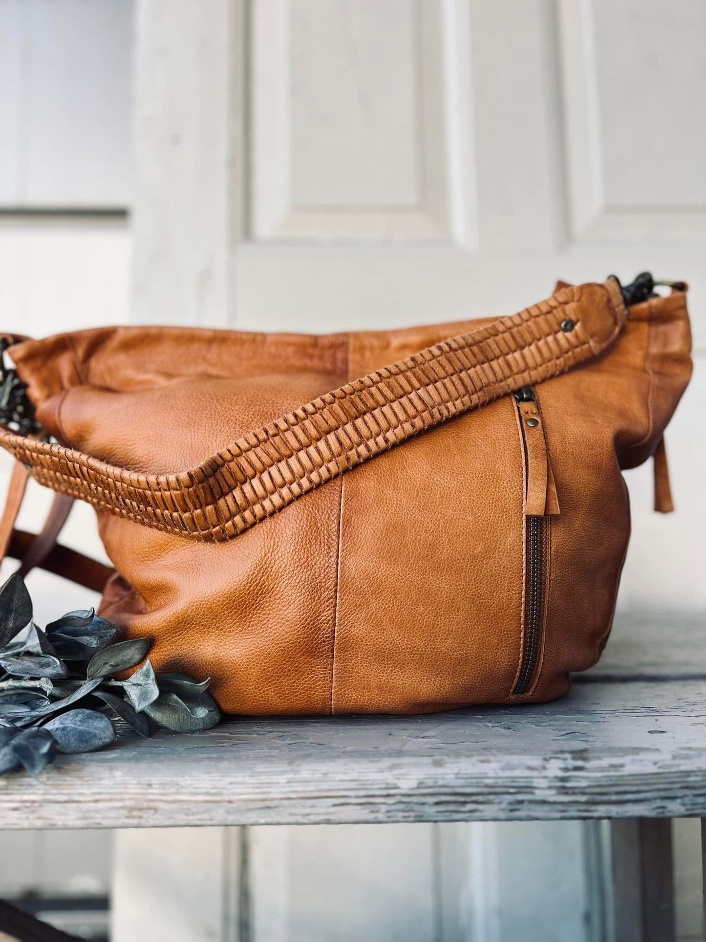 Shopper JACO Cognac - 2 taskeremme medfølger - VIAMAJA.DK