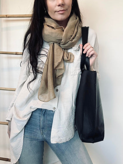 Shopper Jessie black leather – Letvægt - VIAMAJA.DK