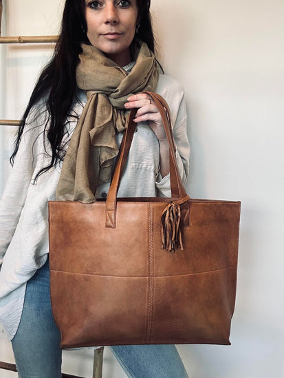 Shopper Jessie cognac - VIAMAJA.DK