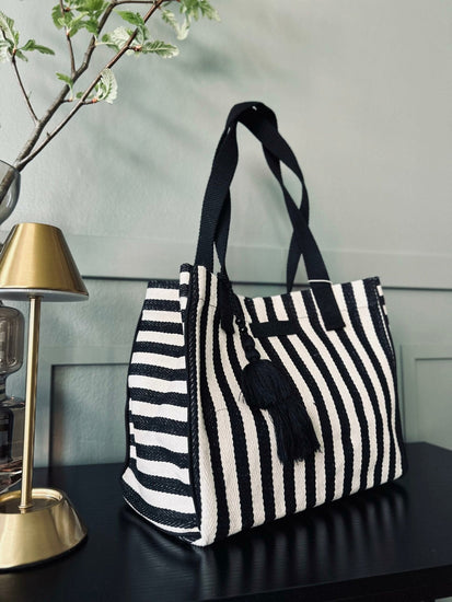 Shopper STRIBE Canvas Small - VIAMAJA.DK