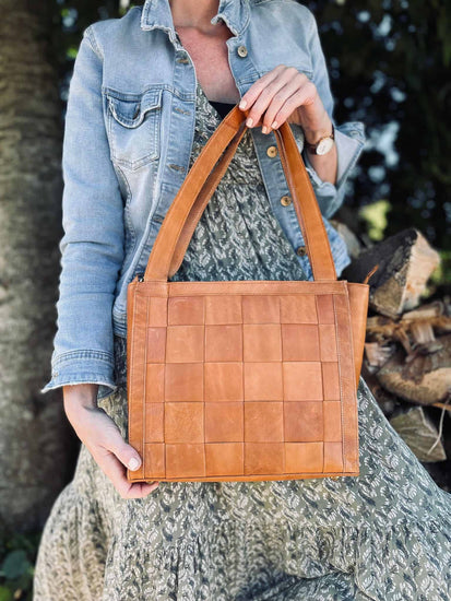 Shopper VERO FLET – Cognac - VIAMAJA.DK