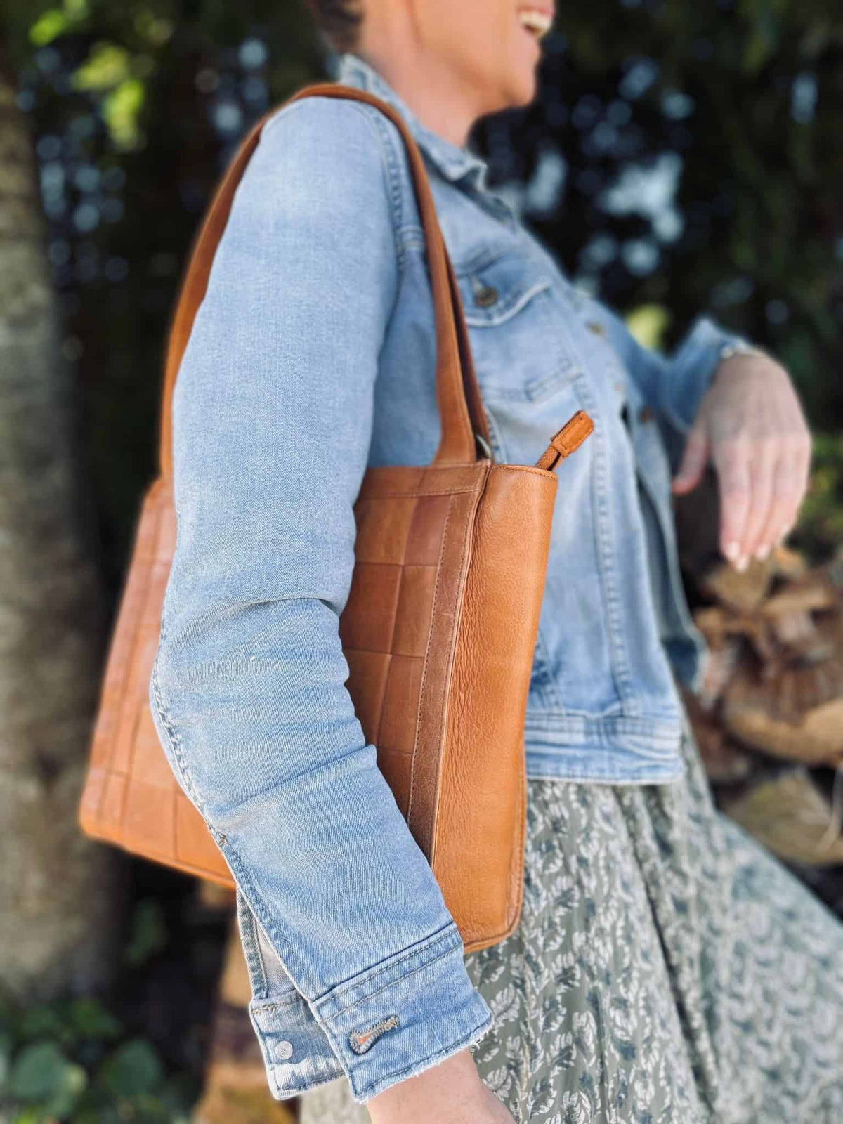Shopper VERO FLET – Cognac - VIAMAJA.DK