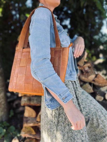 Shopper VERO FLET – Cognac - VIAMAJA.DK