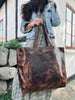 Shopper XL OLINE DARK URBAN - Bøffellæder