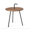 Sidebord i eg og metal
