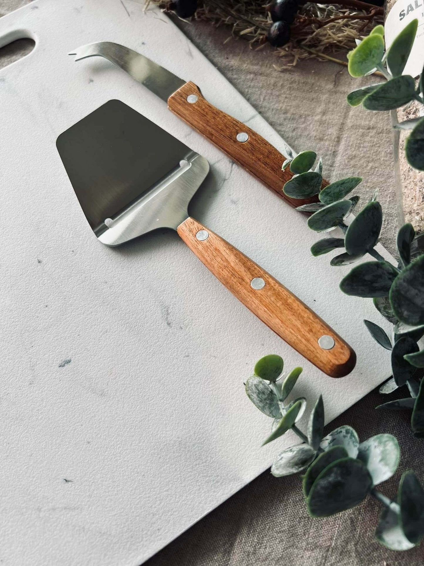 Skærebræt - Hvid marmor look 32cm - VIAMAJA.DK