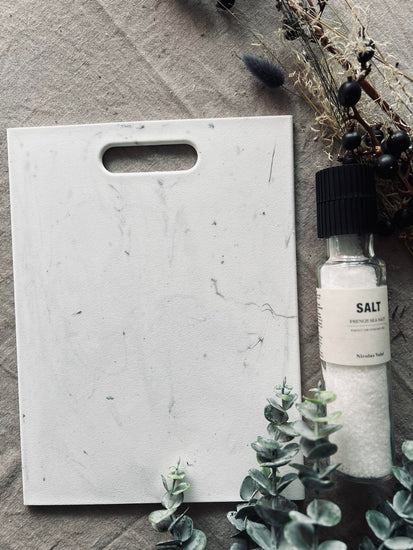 Skærebræt - Hvid marmor look 32cm - VIAMAJA.DK