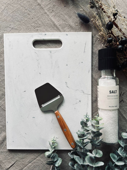 Skærebræt - Hvid marmor look 32cm - VIAMAJA.DK