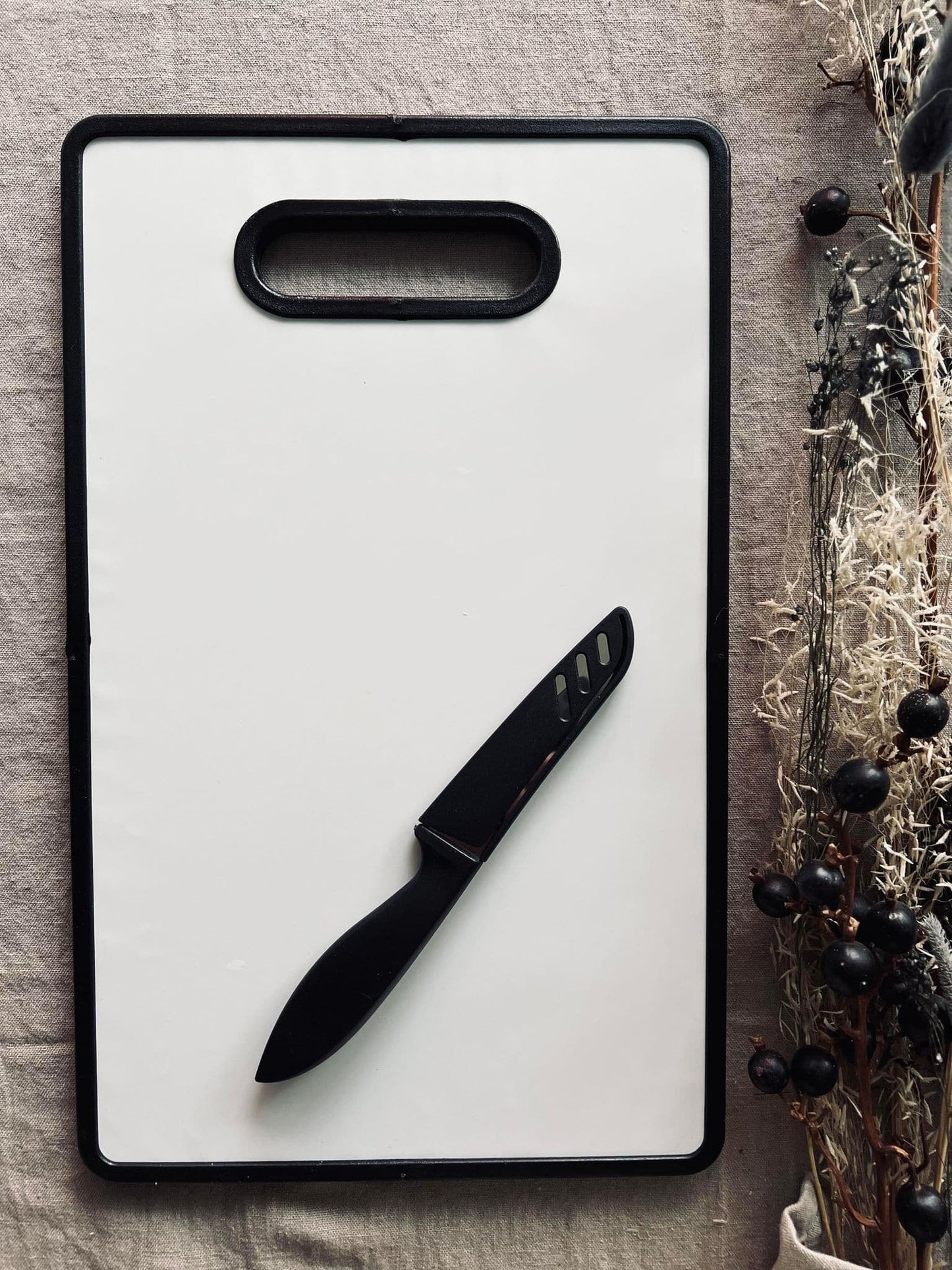 Skærebræt ink kniv - Design Hvidløg - VIAMAJA.DK