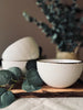 Skåle hvid porcelæn med guld - Assorteret