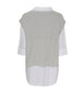 Skjorte med vest – Onesize Norah grey - VIAMAJA.DK