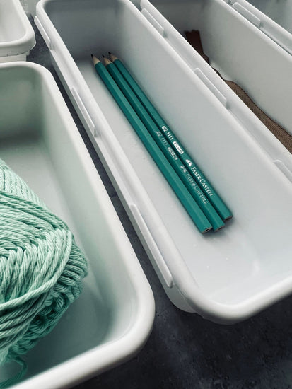 Skuffe organizer hvid - Sæt med 8 kasser - VIAMAJA.DK