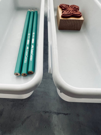 Skuffe organizer hvid - Sæt med 8 kasser - VIAMAJA.DK