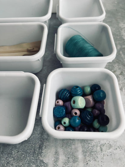 Skuffe organizer hvid - Sæt med 8 kasser - VIAMAJA.DK