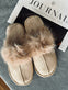 Slippers Lys Camel - VIAMAJA.DK