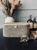 Smykkebox - Taupe med guld