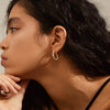 Snoede chunky hoops guldbelagt