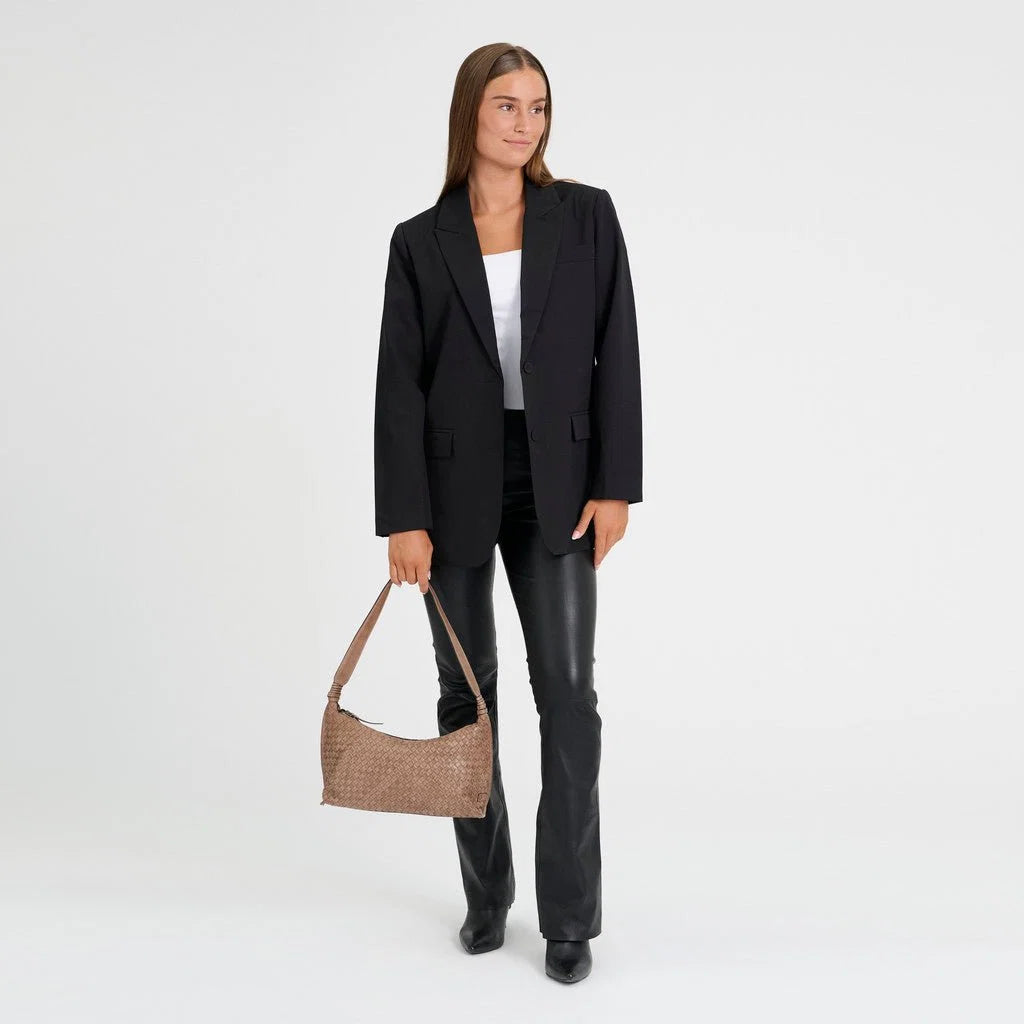 Skuldertaske Sofya - Dark Taupe