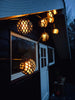 Solcelle lyskæde 10 stk led kugler - Sort
