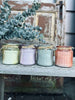 Stearinlys – Mix pastel i glas