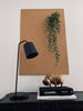 Stor bordlampe i sort metal - 56cm