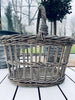 Stor lækker Bykurv i grå rattan