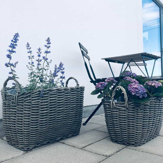 Stor plantekurv i rattan - VIAMAJA