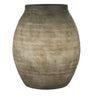 Stor smuk keramik vase riflet
