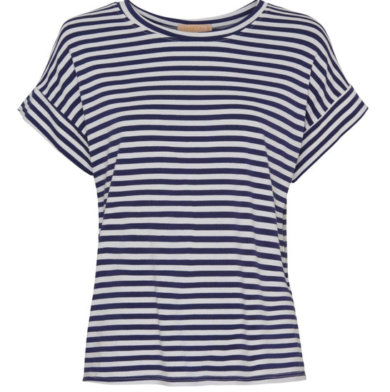 T - Shirt Navy strib - VIAMAJA.DK