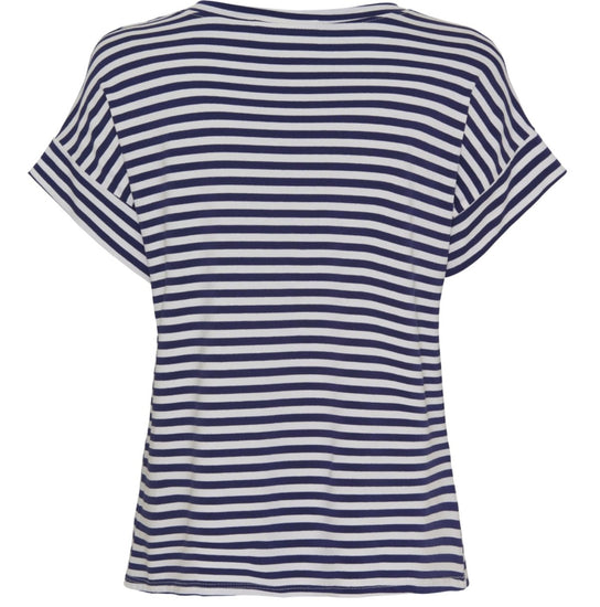T - Shirt Navy strib - VIAMAJA.DK