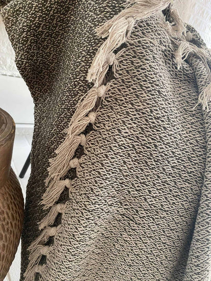 Tæppe genanvendt bomuld – Oliven - VIAMAJA.DK