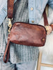 Taske / clutch - RIMA - Lækker Brandy skind