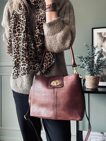 Taske LUX Brown – 2 remme medfølger - VIAMAJA.DK